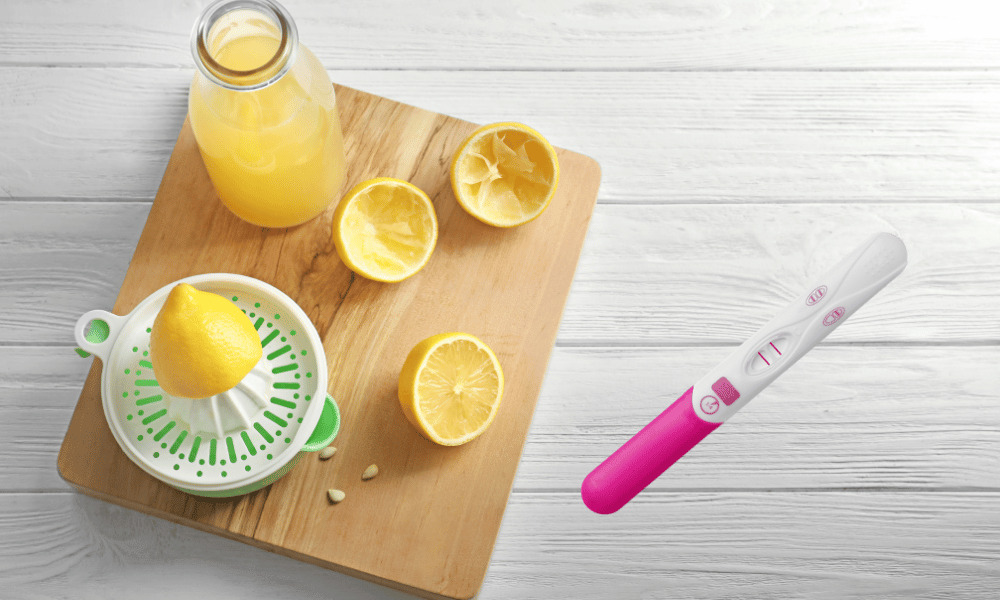 will lemon juice make a pregnancy test positive